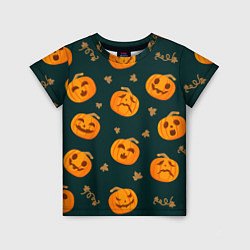 Детская футболка Хэллоуинские тыквы