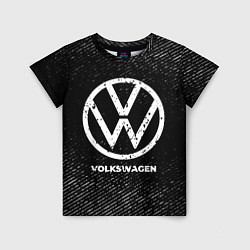 Детская футболка Volkswagen с потертостями на темном фоне