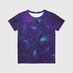 Футболка детская Светящиеся перья - фиолетовый цвет, цвет: 3D-принт