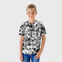 Футболка детская Городской пиксель камуфляж, цвет: 3D-принт — фото 2