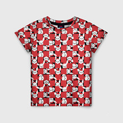 Детская футболка Кролики в красных шапках