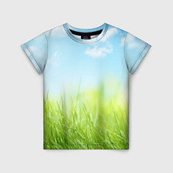 Детская футболка Зелень и небо