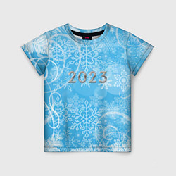 Детская футболка Морозный узор на стекле 2023
