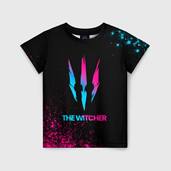 Детская футболка The Witcher - neon gradient