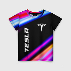 Детская футболка Tesla speed lights