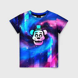 Детская футболка FNAF неоновый космос