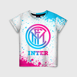 Футболка детская Inter neon gradient style, цвет: 3D-принт