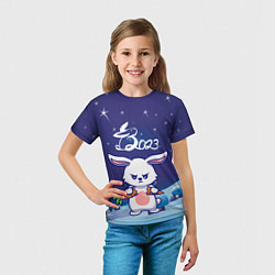 Футболка детская Злой заяц 2023, цвет: 3D-принт — фото 2