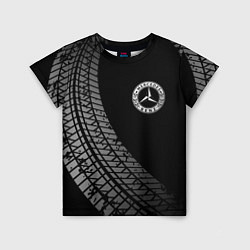Детская футболка Mercedes tire tracks