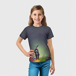 Футболка детская Кролик на стиле, цвет: 3D-принт — фото 2