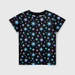 Детская футболка Зимние цветные звезды