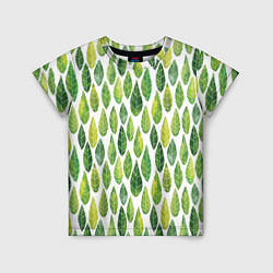 Детская футболка Акварельные листья