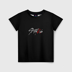 Детская футболка Stray Kids white logo