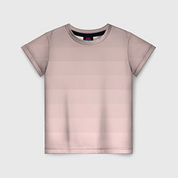 Детская футболка Монохромный полосатый розовато-бежевый