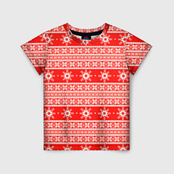 Детская футболка New Year snowflake pattern