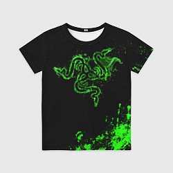Футболка детская Razer брызги, цвет: 3D-принт