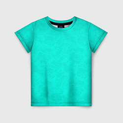 Детская футболка Яркий бирюзовый текстурированный