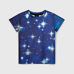 Детская футболка Сияющие и блестящие звезды в ночном небе
