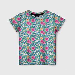 Детская футболка Весенний цветочный паттерн