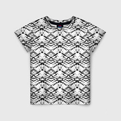 Детская футболка Черно белый геометрический узор