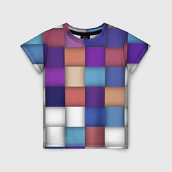 Детская футболка Геометрическое множество разноцветных квадратов