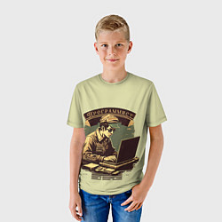 Футболка детская Программист в винтажном стиле, цвет: 3D-принт — фото 2