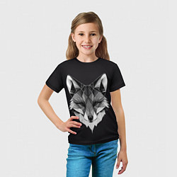 Футболка детская Lowpoly fox, цвет: 3D-принт — фото 2
