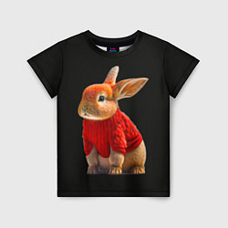 Футболка детская Кролик в свитере, цвет: 3D-принт