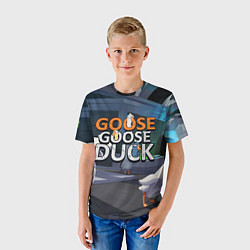 Футболка детская Goose Goose Duck Space, цвет: 3D-принт — фото 2