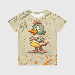 Футболка детская Уверенная утка, цвет: 3D-принт