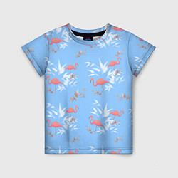 Детская футболка Паттерн с фламинго