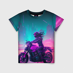 Футболка детская Cyberpunk moto, цвет: 3D-принт