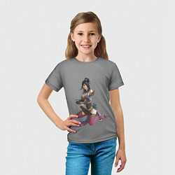 Футболка детская Samurai girl with a sword, цвет: 3D-принт — фото 2