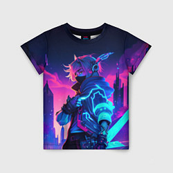 Футболка детская Cyber boy Genshin, цвет: 3D-принт