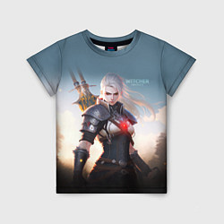 Футболка детская The Witcher girl art, цвет: 3D-принт