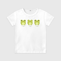 Детская футболка Лягушка не вижу не слышу не говорю