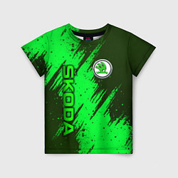 Детская футболка Skoda - green