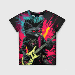 Детская футболка Rocker Cat on a dark background - C-Cats collectio