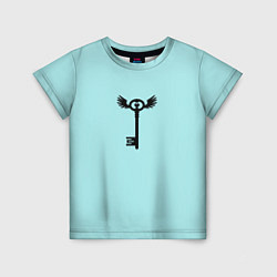 Детская футболка Ключик к замочку голубой