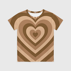 Детская футболка Hearts brown