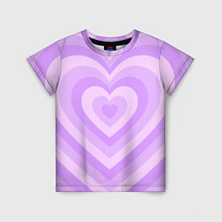 Детская футболка Hearts purple