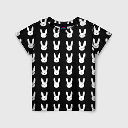 Детская футболка Bunny pattern black