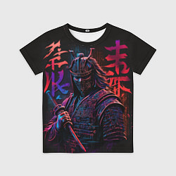 Футболка детская Самурай неон, цвет: 3D-принт