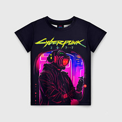 Футболка детская Cyberpunk, robohacker, цвет: 3D-принт