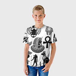 Футболка детская Египетские знаки, цвет: 3D-принт — фото 2