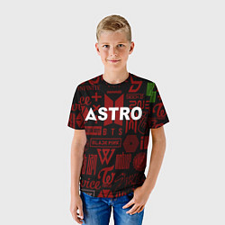 Футболка детская Astro k-pop pattern, цвет: 3D-принт — фото 2