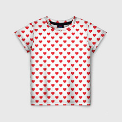 Детская футболка Сердечки - паттерн