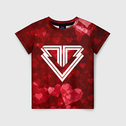Детская футболка Big bang red hearts