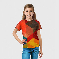 Футболка детская Абстрактная геометрия мозаика, цвет: 3D-принт — фото 2