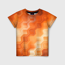 Детская футболка Золотисто-оранжевый туманный паттерн